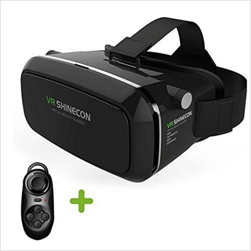 Na slici su predstavljene VR naočare BOX 3D sa pripadajućim kontrolerom.
