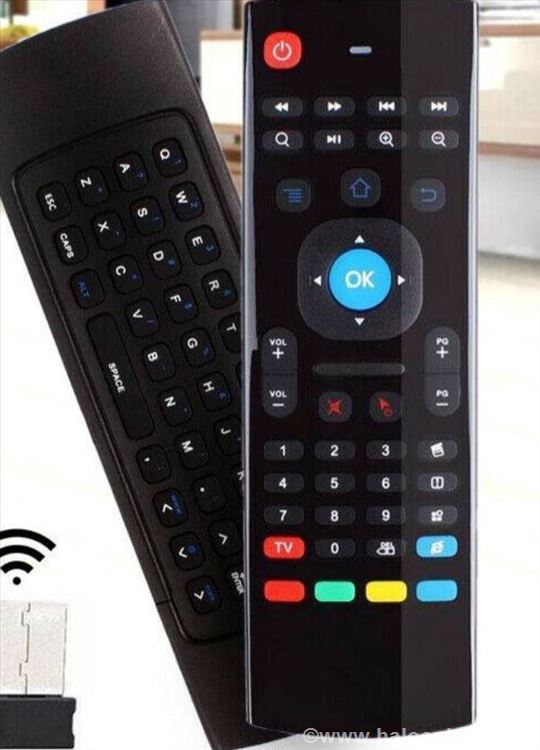 Air miš sa tastaturom omogućava bežično upravljanje i unos teksta i brojeva.