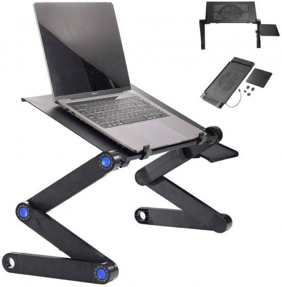 Sto za laptop X8 sa ventilatorom i odvojivom podlogom za miš.