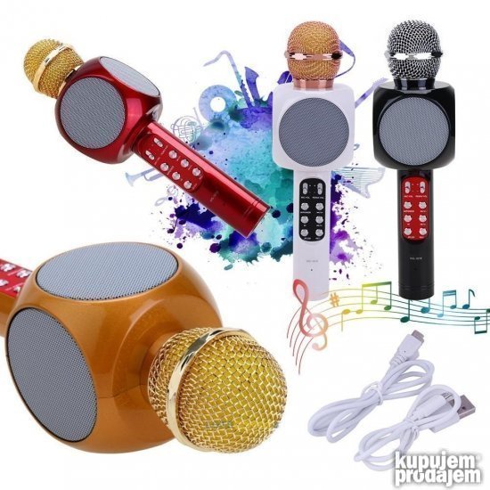 WS-1816 karaoke mikrofon sa USB, SD i AUX ulazima.