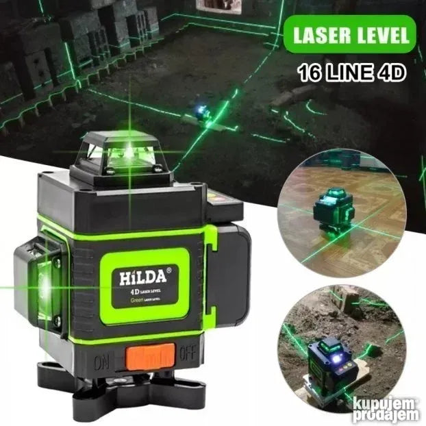 Digitalni 4D laser za nivelaciju sa 16 linija.