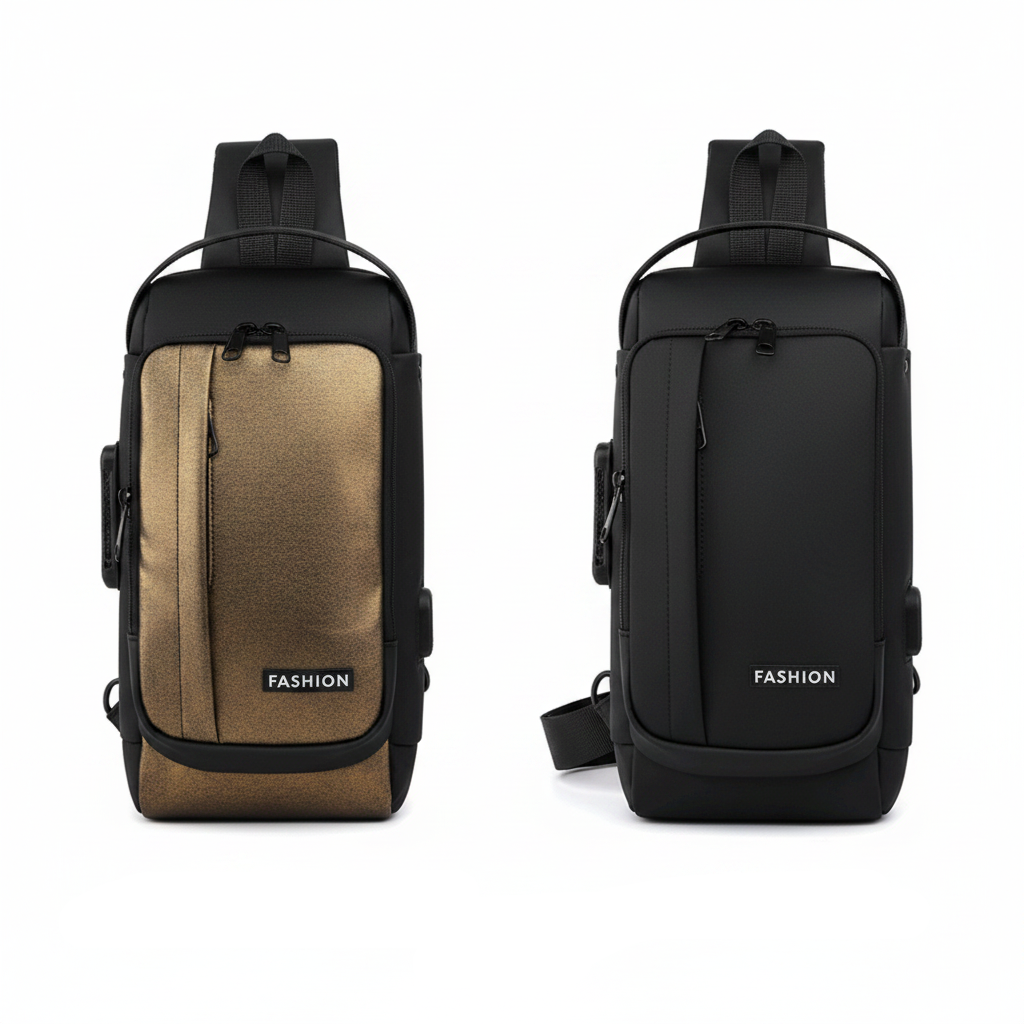 Fashion sling torba – crna i crno-zlatna varijanta