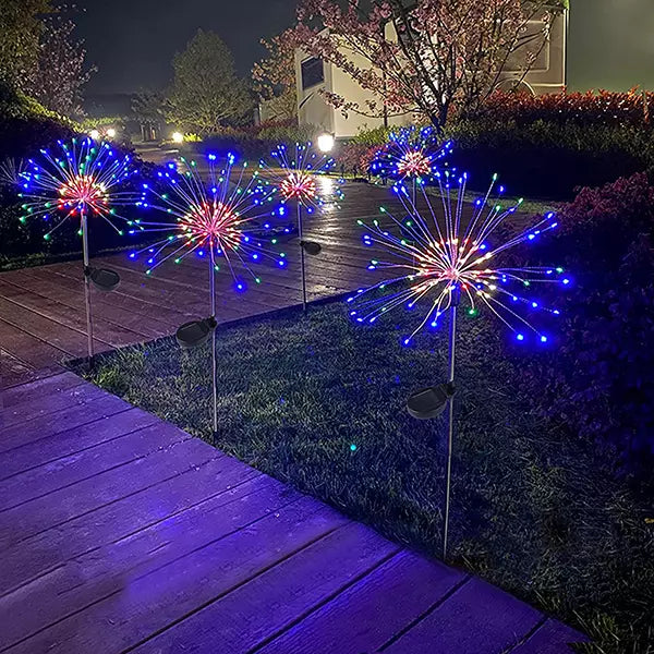 RGB solarne lampe predstavljene kao ukras za baštenski prostor.