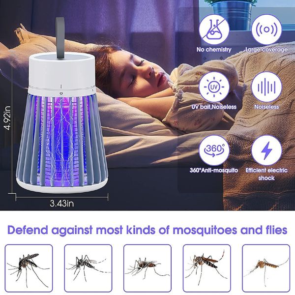 Električna zamka sa ljubičastim UV svetlom za leteće insekte.