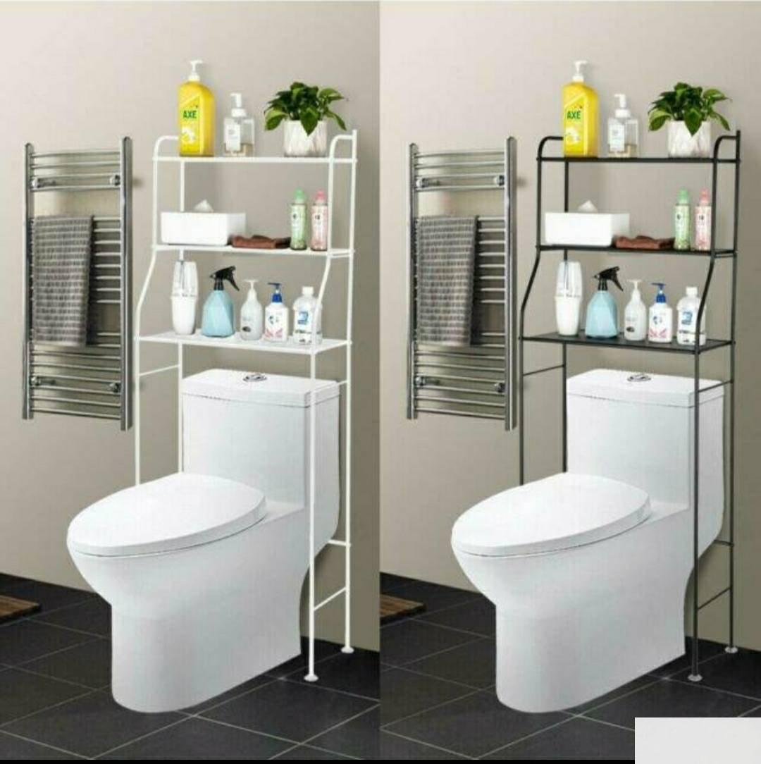 Kupatilska polica sa tri nivoa namenjena za postavljanje iznad WC šolje.