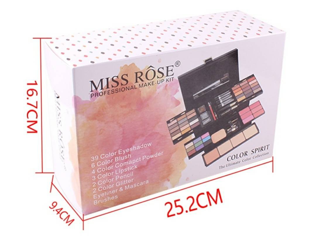 Miss Rose kofer za šminkanje sa kozmetičkim dodacima.