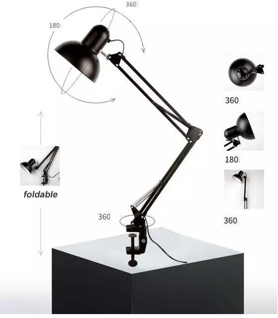 Stona lampa sa fleksibilnom konstrukcijom i grlom E27.