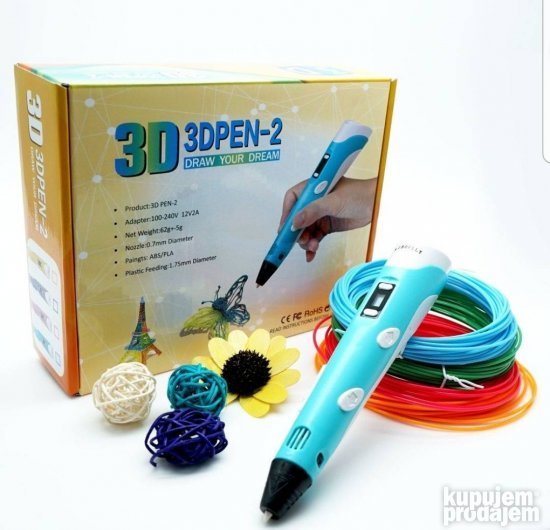 Na slici je prikazana 3D olovka namenjena crtanju prostornih oblika.
