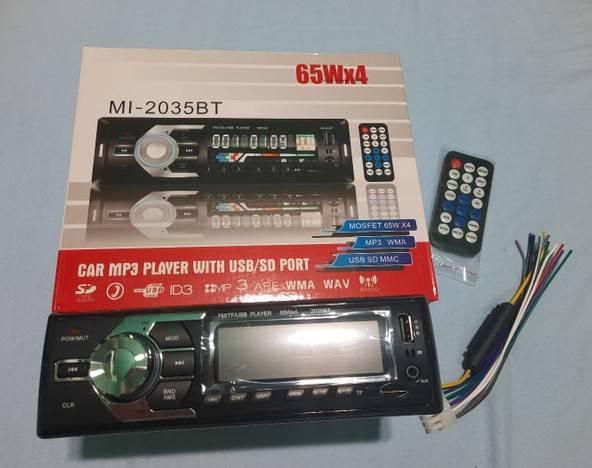 MI-2035BT reprodukuje MP3, WMA i WAV fajlove sa USB-a ili SD kartice.
