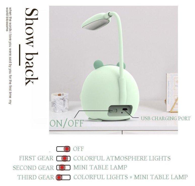 Savitljiv vrat lampe omogućava usmeravanje svetla.