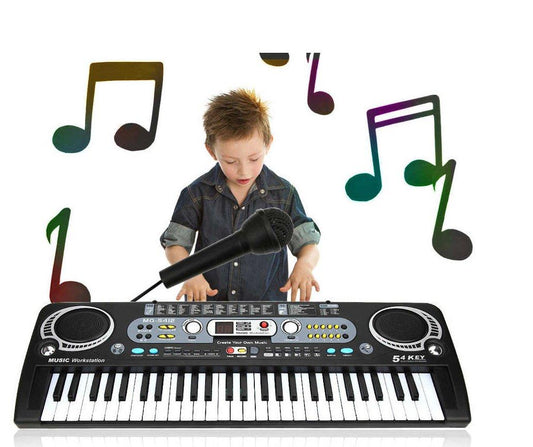 Dečija muzička klavijatura prikazana je kao instrument za igru.