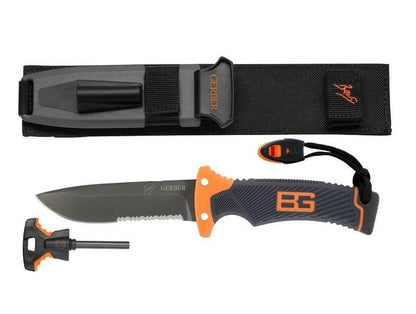 Nož za preživljavanje Bear Grylls ULTIMATE sa nazubljenim delom sečiva.