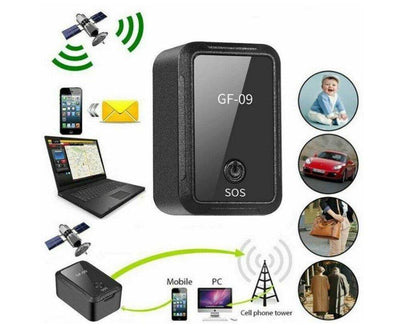 Kućište GPS lokatora GF-09 prikazano izbliza.