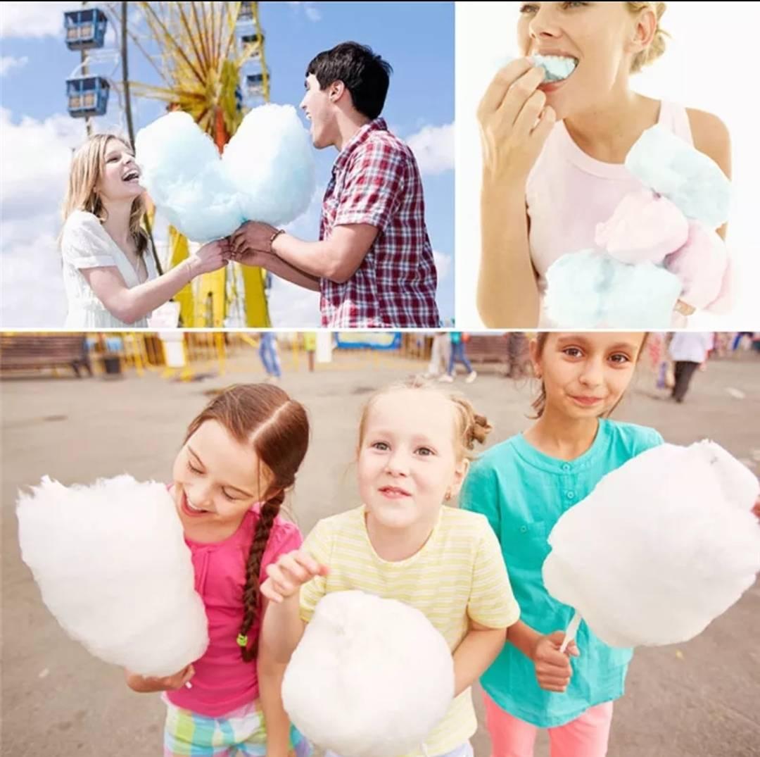 Veća izvedba aparata za šećernu vunu prikazana je na fotografiji.