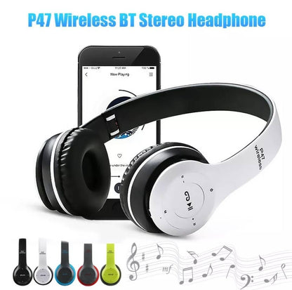 Bluetooth slušalice P47 prikazane kao celina.