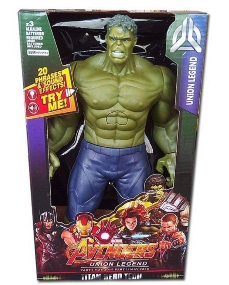 Na slici je prikazana igračka figura Hulka visoka 30 cm.