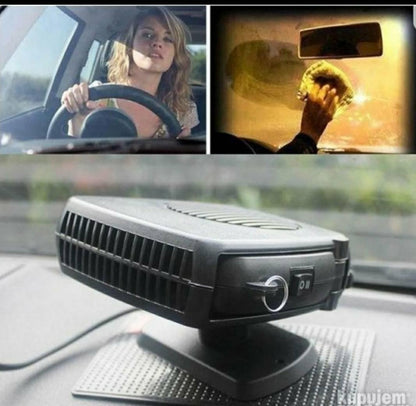 Crni grejač za kabinu vozila prikazan je kao deo auto-opreme.
