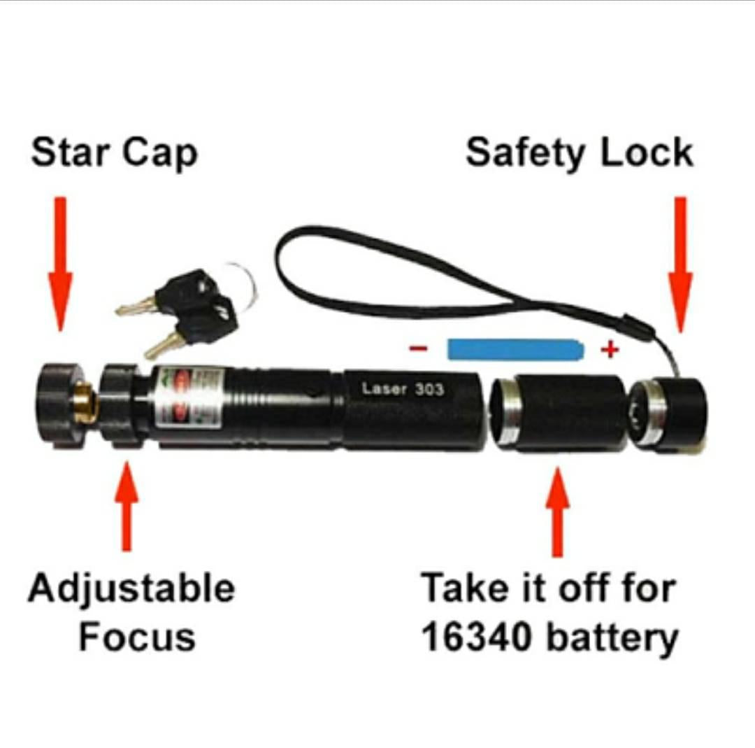 Laserski pokazivač YL-303 sa nastavkom za efekat zvezdanog neba.
