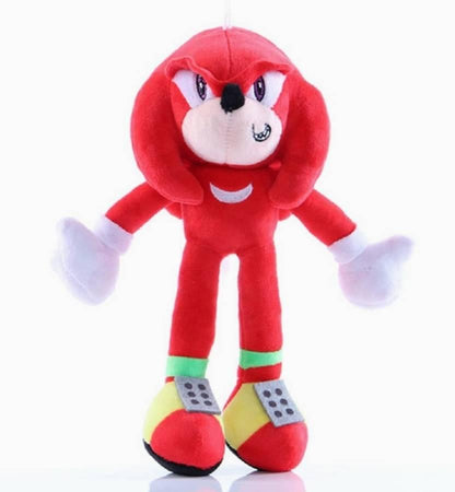Plišana igračka Knuckles iz Sonic serijala prikazana na fotografiji.
