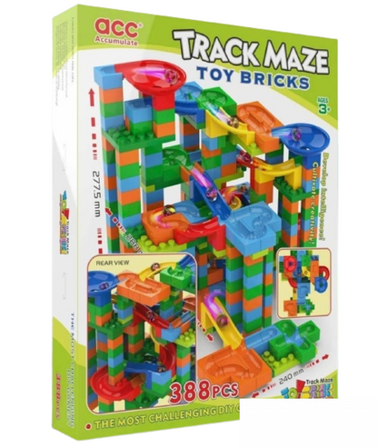 Track Maze set od 388 delova za sastavljanje lavirinta.