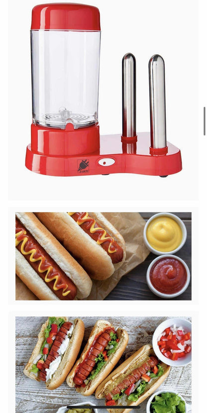 Aparat za hot dog sa dva ražnjića za peciva.