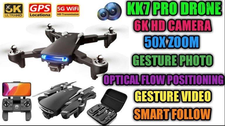 Prikazan je KK7 dron sa GPS funkcijama i žiroskopom sa šest osa.