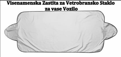 Prekrivač za auto dimenzija 145 × 120 cm.