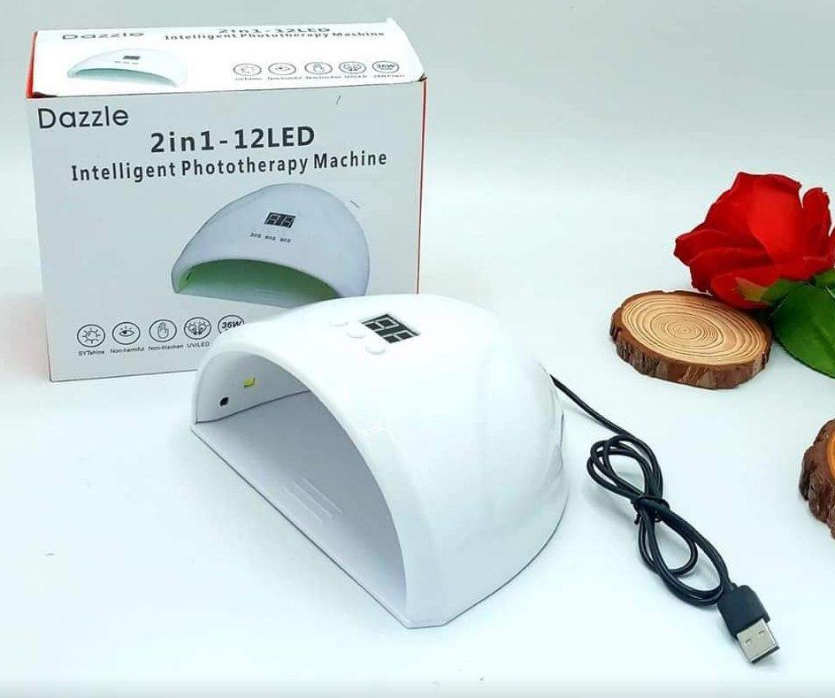 UV LED lampa za nokte 2 u 1 Vreme sušenja 30s/60s/90s Kombinacija UV i LED svetla Automatski senzor topline Profesionalni rezultati Kućni manikir Brzo sušenje Dimenzije 10,5 × 20 × 23 cm Napon 36W Širok dizajn za obe ruke Gel i gel-lak Inovativni raspored svetla