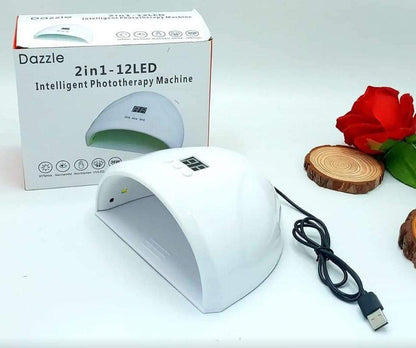 UV LED lampa za nokte 2 u 1 Vreme sušenja 30s/60s/90s Kombinacija UV i LED svetla Automatski senzor topline Profesionalni rezultati Kućni manikir Brzo sušenje Dimenzije 10,5 × 20 × 23 cm Napon 36W Širok dizajn za obe ruke Gel i gel-lak Inovativni raspored svetla