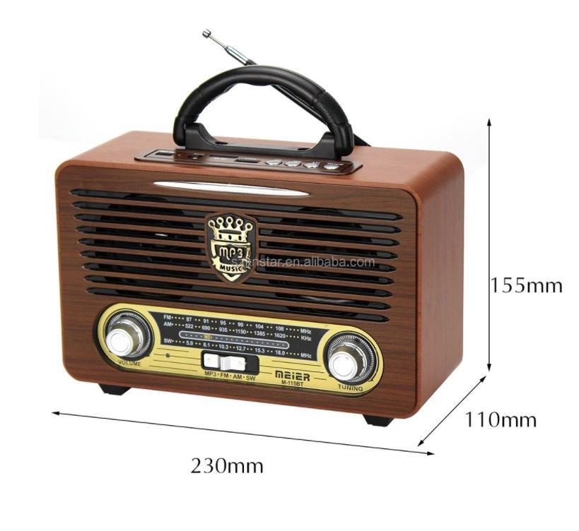 Radio M-115 BT sa retro dizajnom prikazan je na fotografiji.