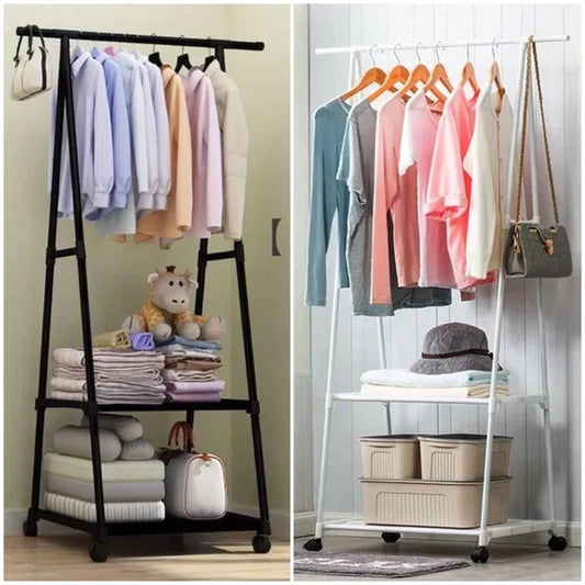 Pokretni stalak za odeću sa točkićima za odlaganje garderobe.