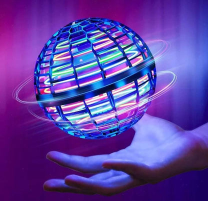 Leteća lopta sa LED svetlom predstavljena kao spinner igračka.