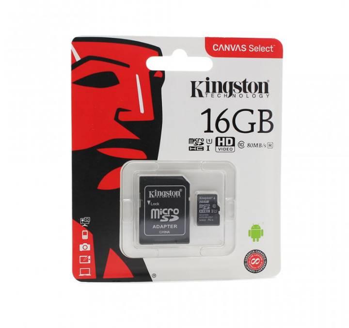 Memorijska MicroSD kartica kapaciteta 16 GB.
