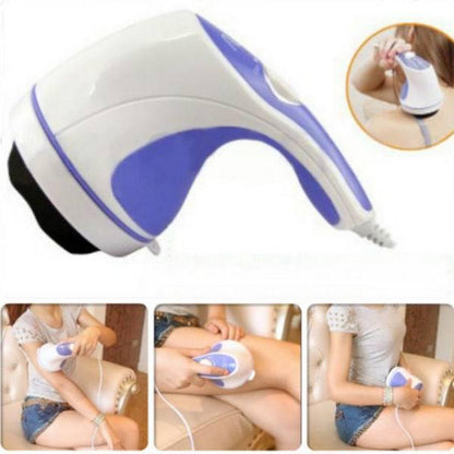 Prikazan je ručni električni masažer namenjen masaži tela.
