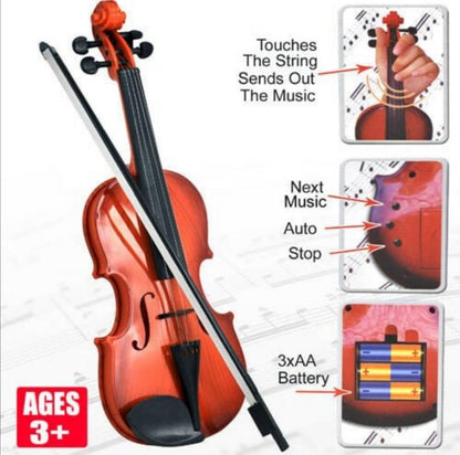 Dečja violina od drveta kao gudački instrument.