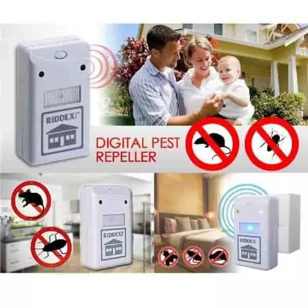 Prikaz uređaja za odvraćanje štetočina elektromagnetnom tehnologijom.