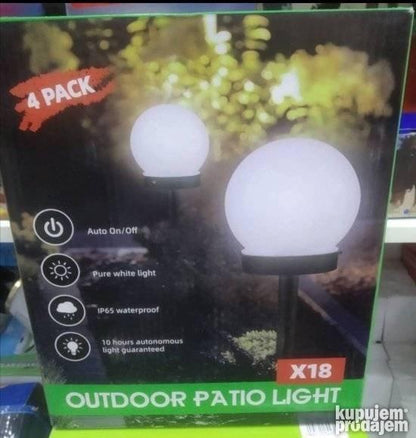 Set solarnih LED lampi za osvetljenje bašte, dvorišta ili terase.