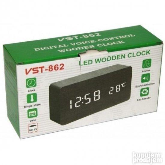 LED sat za dom koji prikazuje vreme i temperaturu.