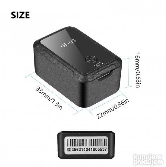 GF-09 je kompaktan GPS uređaj za praćenje lokacije uz SIM karticu.