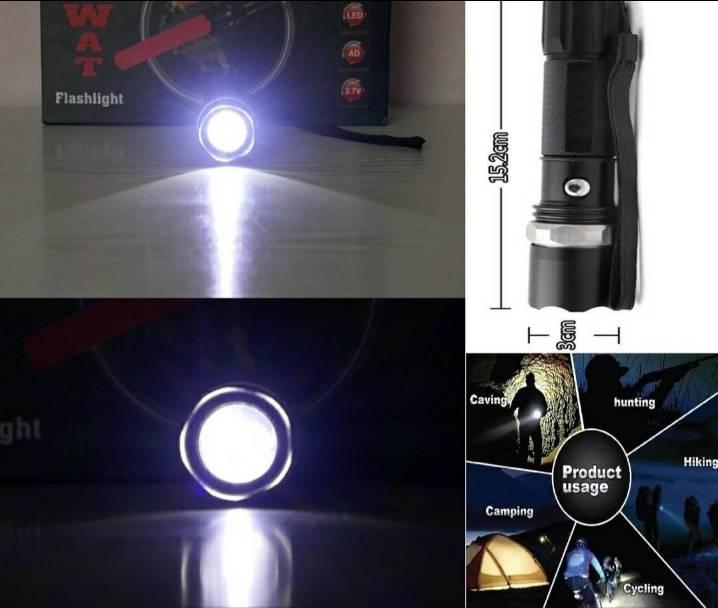 Punjiva Li-ion baterija i adapter za tri AAA baterije za LED lampu.