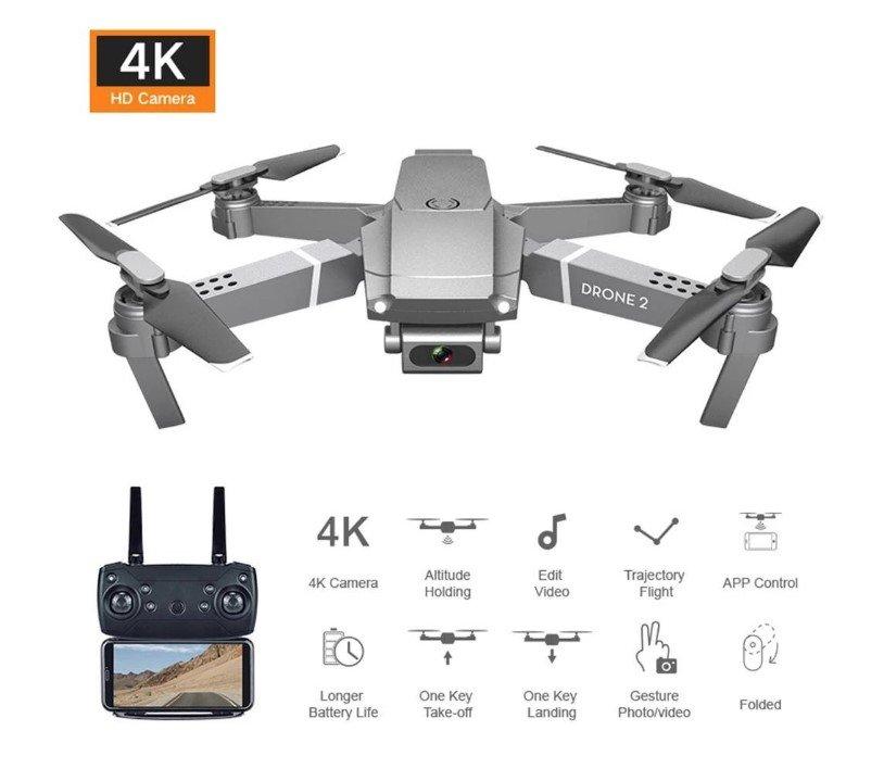 Sklopivi dron E68 sa prednjom i donjom kamerom.
