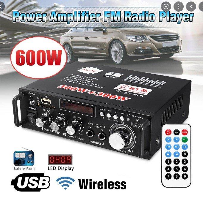 Na slici je audio-risiver sa Bluetooth povezivanjem i FM prijemom.