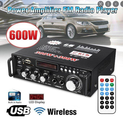Na slici je audio-risiver sa Bluetooth povezivanjem i FM prijemom.