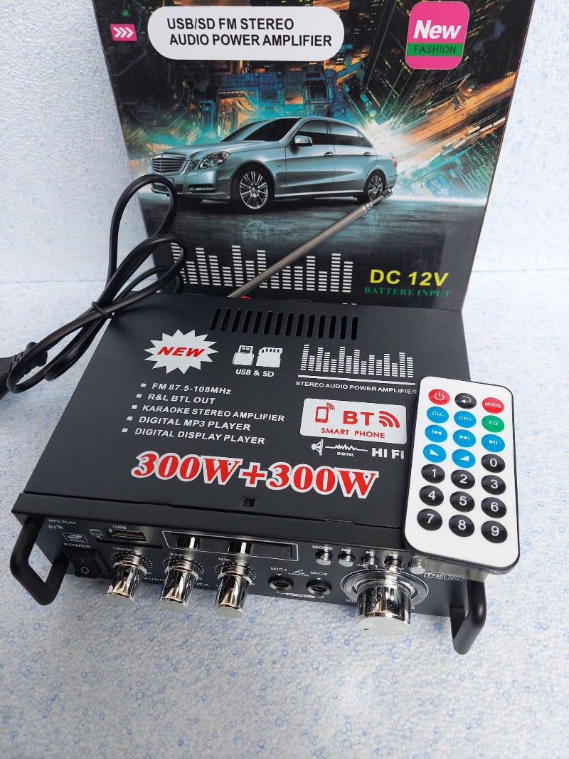Prikazan je uređaj sa ulazima za mikrofon i line-in.