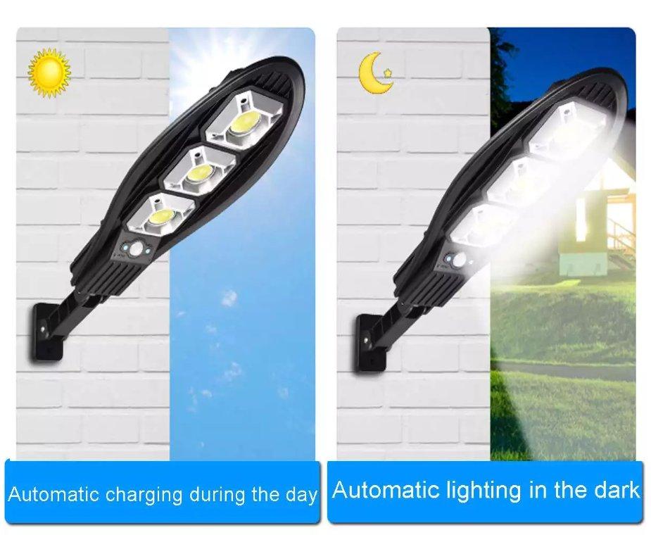 Solarna lampa u obliku reflektora za spoljašnje osvetljenje.