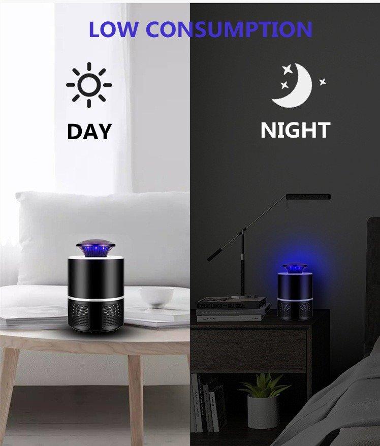 Mreža lampe zadržava komarce privučene svetlošću.