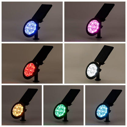 Lampa za spoljašnju upotrebu koja pruža svetlo u više boja.