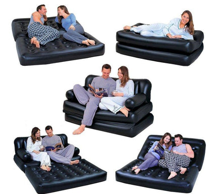 Multi-Max 5u1 je naduvavajuća sofa koja se može rasklopiti u ležaj.