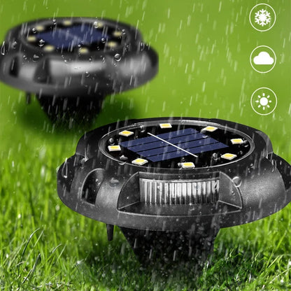 Solarna disk svetiljka sa LED osvetljenjem.
