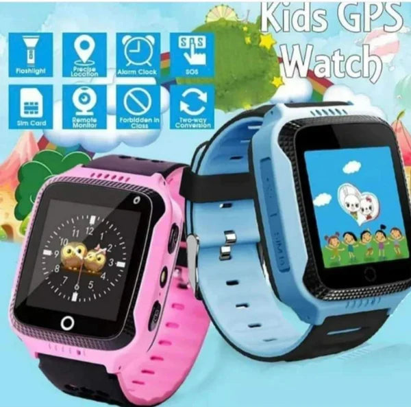 Plavi pametni sat za decu sa GPS funkcijom.